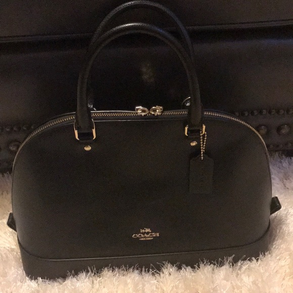 Authentic COACH Handbag- Black/ Gold - Picture 1 of 3